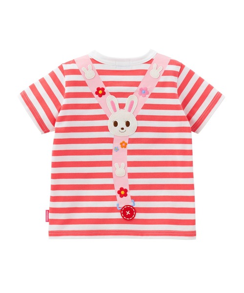 ☆ミキハウス☆豪華なサスペンダー柄半袖Tシャツ☆100☆新品日本