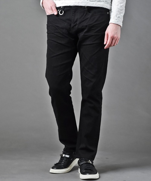 パンツ Buffalo bobs coating denim pants black BUFFALO BOBS（バッファローボブズ） ジーンズ STRATFORD(ストラト