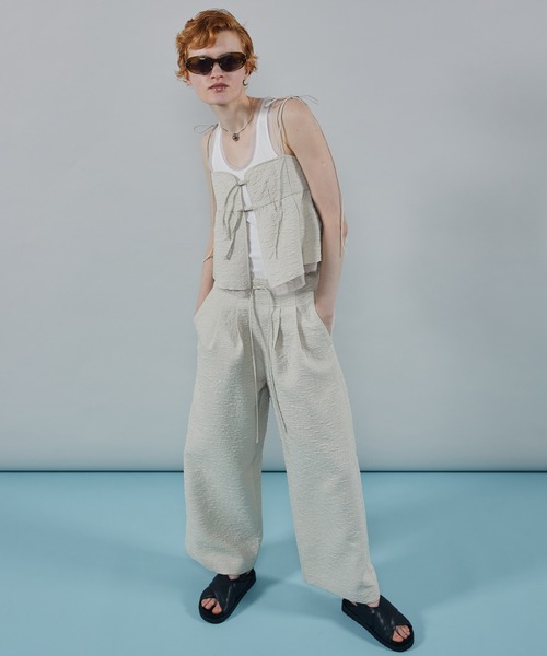 MAISON SPECIAL スラックス パンツ Floating Jacquard Pants