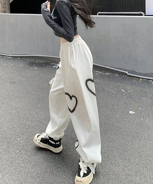 gossip!ロサンゼルス スウェットパンツ ジャージ ハートペイント