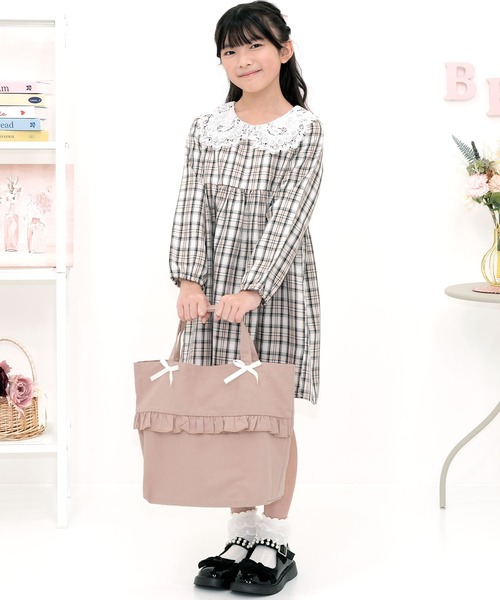 Bee des Bee レッスンバッグ フリル＆リボン レッスントートバッグ