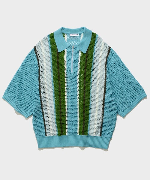 メンズ セーター フェイクファー ストライプ 4色 F-LAGSTUF-F セーター ニット STRIPE S/S H/Z SUMMER SWEATER