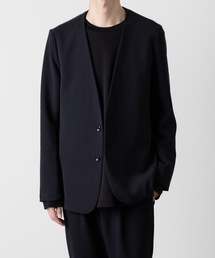 ジャケット テーラードジャケット PE ストレッチダブルクロス カラーレスジャケット / PE STRETCH DOUBLE CLOTH COLLAR｜ZOZOTOWN Yahoo!店
