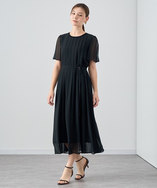 ANAYI ワンピース シフォンコンビタックワンピース : ZOZOTOWN
