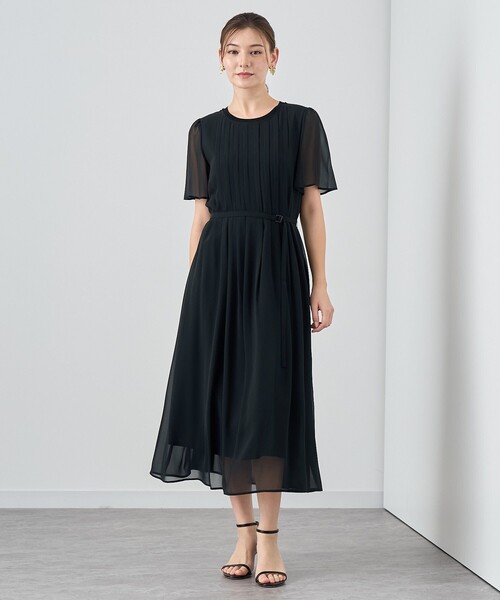 ANAYI シフォンワンピース ANAYI ワンピース シフォンコンビタックワンピース : ZOZOTOWN