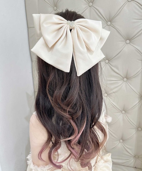 クチュールバイロジータ ヘアクリップ ビジューハートリボンバレッタ