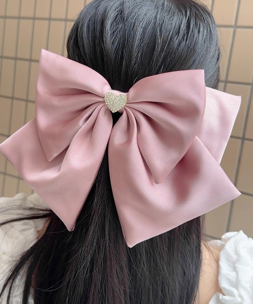 クチュールバイロジータ ヘアクリップ ビジューハートリボンバレッタ
