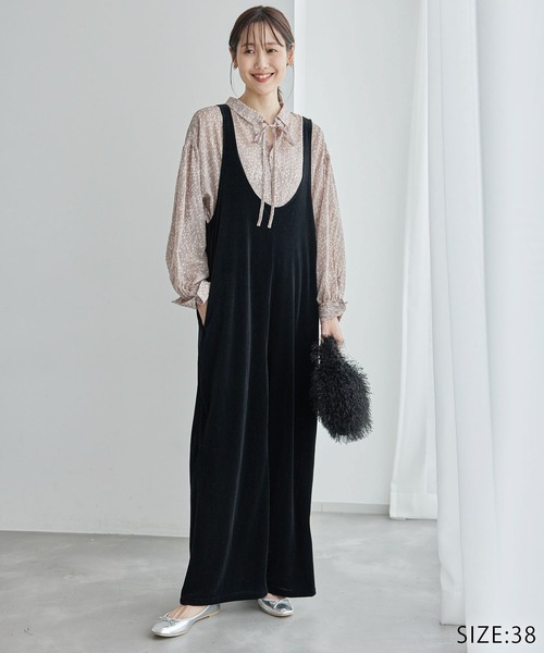 ROPE' PICNIC（ロペ ピクニック） オールインワン ベロアロンパース