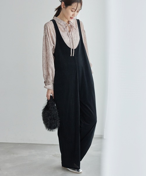 ROPE' PICNIC（ロペ ピクニック） オールインワン ベロアロンパース