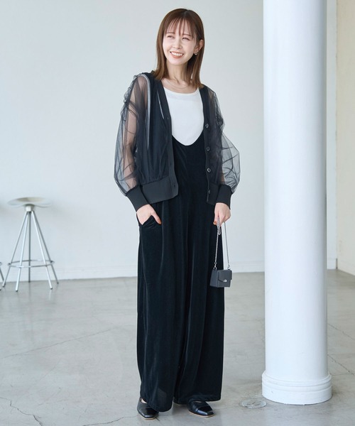 ROPE' PICNIC（ロペ ピクニック） オールインワン ベロアロンパース