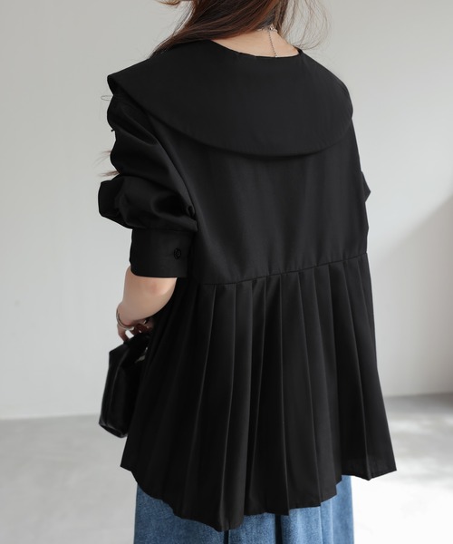 ブラウス シャツ プリーツ長袖シャツ レディース : ZOZOTOWN Yahoo!店