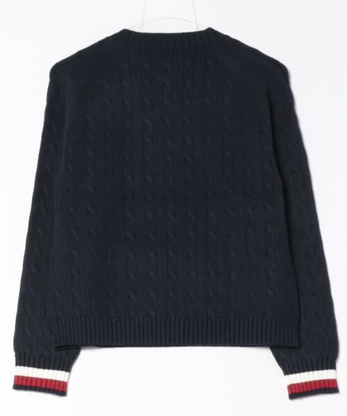 TOMMY HILFIGER GOLF ニット セーター ケ-ブル クル-ネック