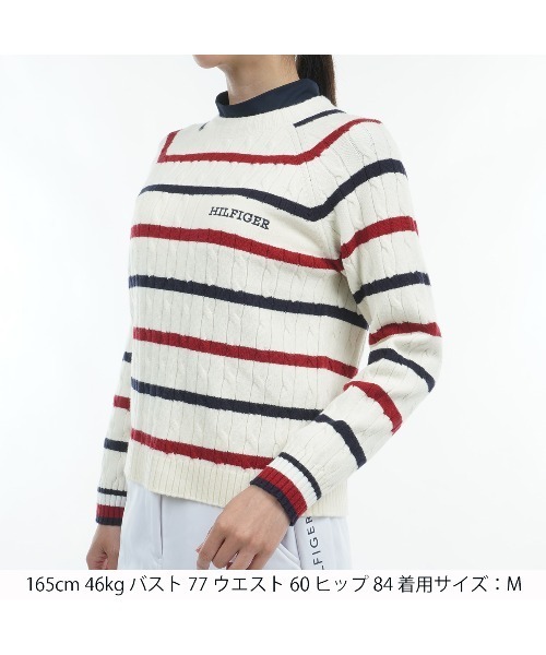 ニット セーター TOMMY HILFIGER GOLF ニット セーター ケ-ブル クル-ネック