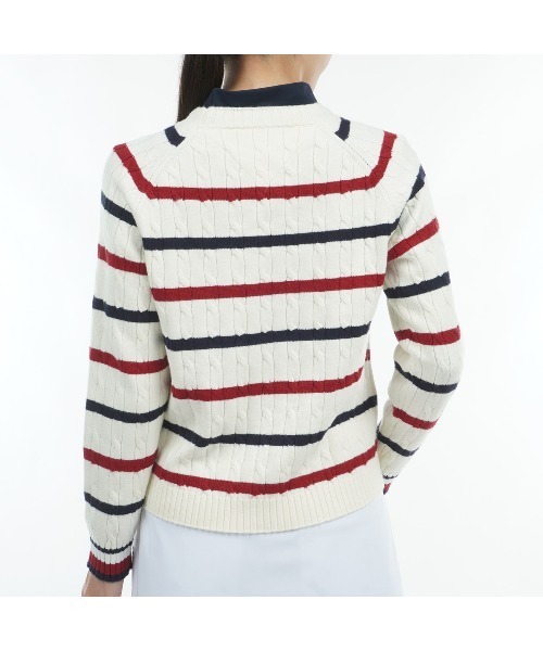 ニット セーター TOMMY HILFIGER GOLF ニット セーター ケ-ブル クル-ネック