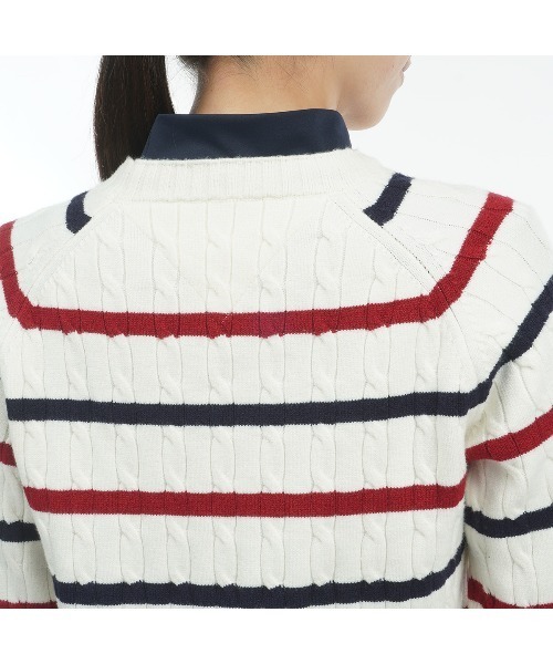 ニット セーター TOMMY HILFIGER GOLF ニット セーター ケ-ブル クル-ネック