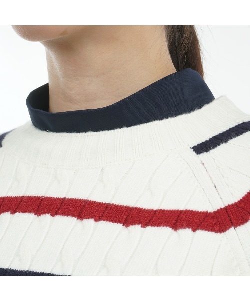 ニット セーター TOMMY HILFIGER GOLF ニット セーター ケ-ブル クル-ネック