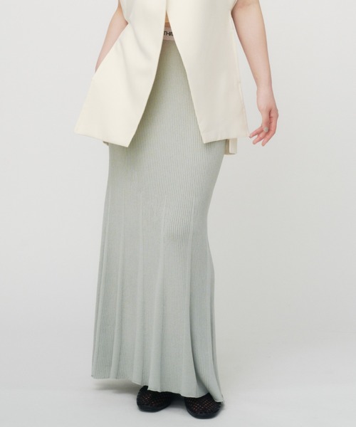 THINGS THAT MATTER スカート KNIT MAXI SKIRT / ニットマキシスカート 