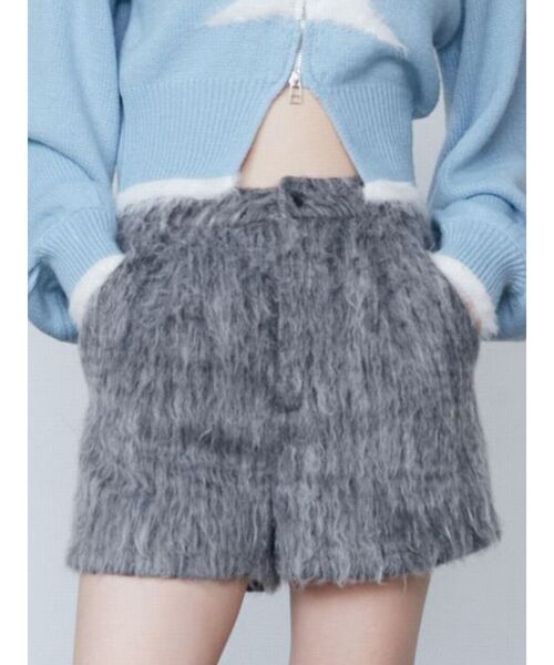 EMODA パンツ シャギータックショートパンツ レディース