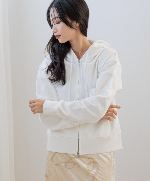 LOWRYS FARM（ローリーズファーム） tシャツ ウラケZIPパーカーLS
