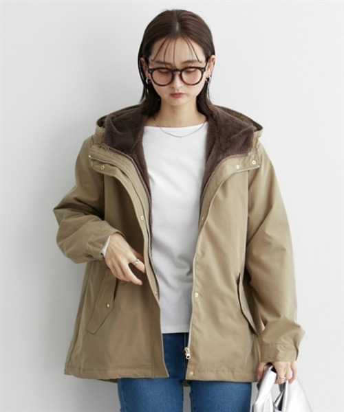 ニッセン（nissen） コート アウター 3WAYフェイクファー