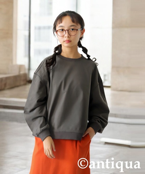 子供用品 antiqua（アンティカ） トレーナー ショート丈トップス キッズ 子供服
