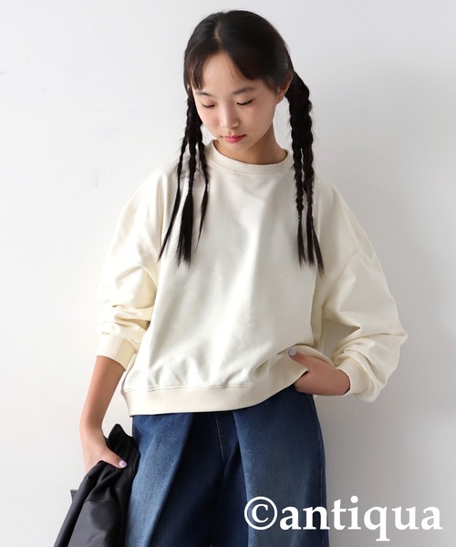 その他ブランド / 女の子 antiqua（アンティカ） トレーナー ショート丈トップス キッズ 子供服