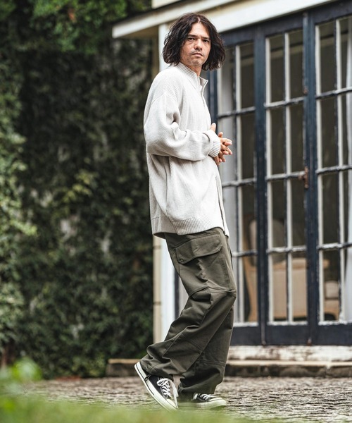 CAMBIO（カンビオ） セーター ニット mcg3555- Half Cardigan Drivers