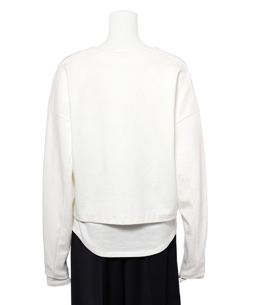 tシャツ 深Ｖネックレイヤードカットソー レディース MIESROHE tシャツ 深Vネックレイヤードカットソー レディース
