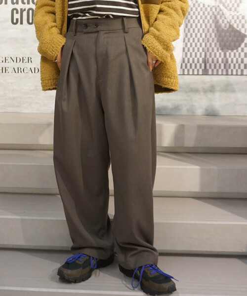 journal standard luxe／ タイプワッシャー タックパンツS JOURNAL STANDARD LUXE パンツ タイプワッシャー タックパンツ