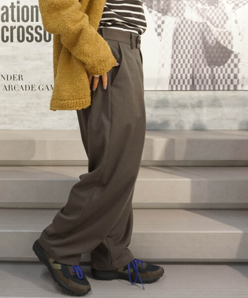 パンツ journal standard luxe JOURNAL STANDARD LUXE パンツ ツイル 1タックパンツ レディース