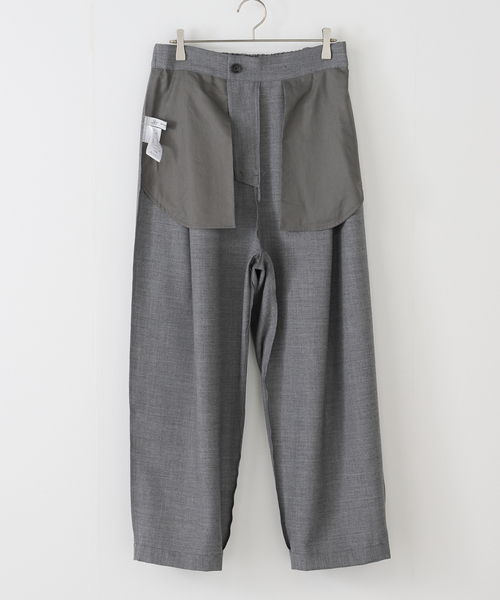 【新品】&エルシー　ツイルタックパンツ セール】 ツイルタックワイドパンツ【洗濯機洗い可/防シワ