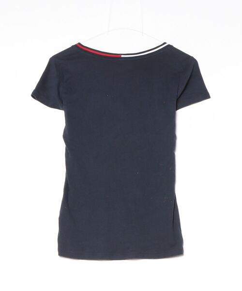 [TOMMY HILFIGER] короткий рукав футболка X-SMALL темно-синий женский 