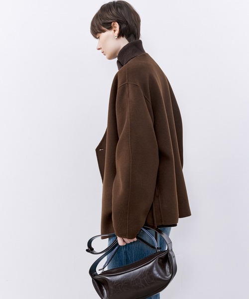 イエナ／極美品❤️名品アウターMANTECOショートコート グレージュ イエナ／試着のみ極美品♪名品アウターMANTECOショートコート