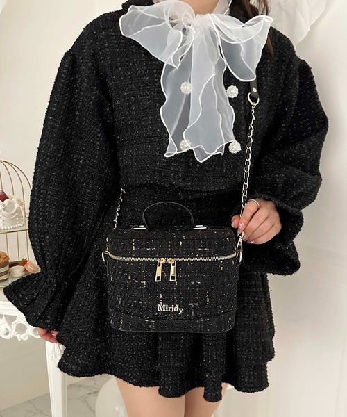 apres jour×Miridy ピンク ツイード セットアップ Miridy ショルダーバッグ バッグ 「apres jour×Miridy」ツイード