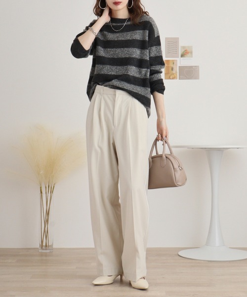 EGLANTINE ニット セーター Eglantine ヤク ボーダーニットプル
