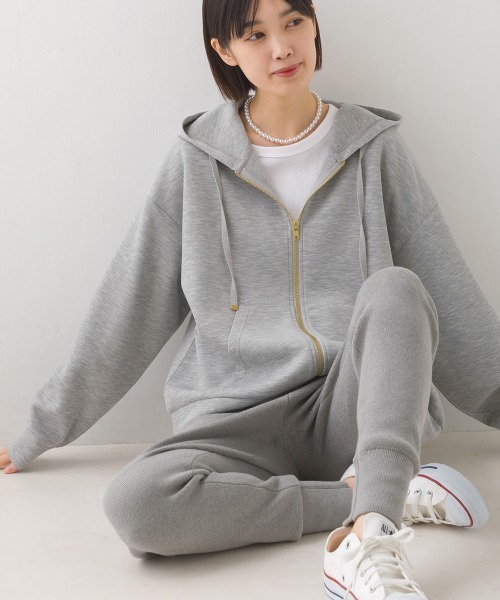 OMNES（オムネス） パーカー ソフトダンボールニットジップパーカー