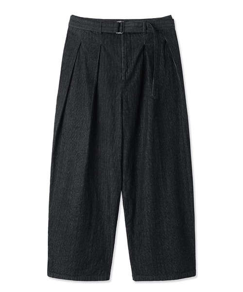 OY パンツ 「OY/オーワイ」 BELTED SIDE TWO TUCK WIDE PANTS