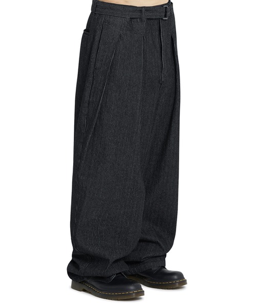 ORGUE オルグ　ワイドパンツ Belted wide pants Ｓサイズ Belted wide pants【Charcoal gray】