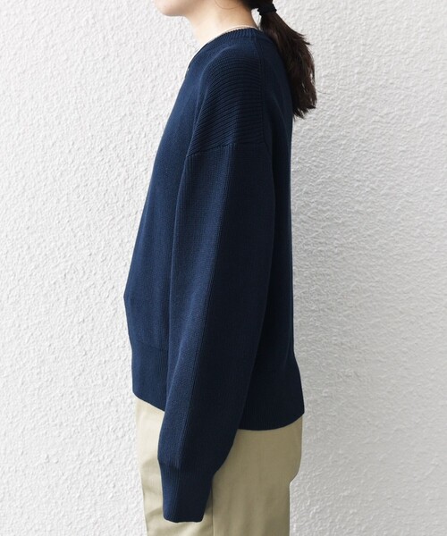 AURALEE キッドモヘヤ クルーネックニットセーター ネイビー ３サイズ SHIPS any ニット セーター any:「手洗い可能」アゼ コンパクト クルー