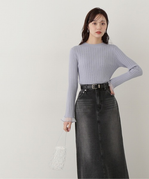 PROPORTION BODY DRESSING ニット セーター 袖シアーリブニット