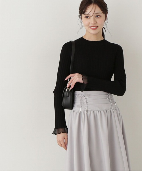 ニット セーター 袖シアーリブニット レディース PROPORTION BODY DRESSING ニット セーター 袖シアーリブニット