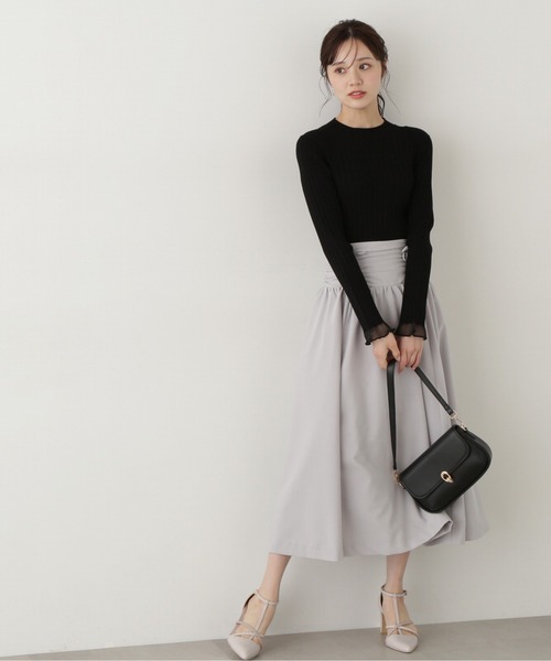 ニット セーター 袖シアーリブニット レディース PROPORTION BODY DRESSING ニット セーター 袖シアーリブニット