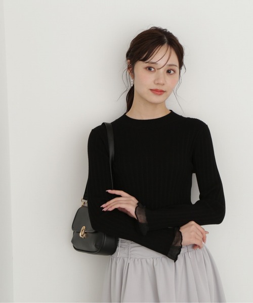 PROPORTION BODY DRESSING ニット セーター 袖シアーリブニット