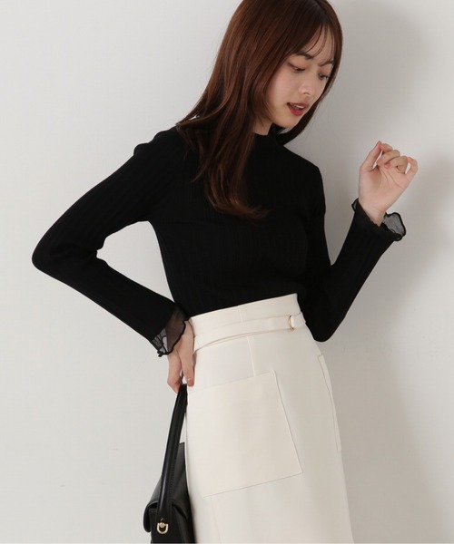 ニット セーター 袖シアーリブニット レディース PROPORTION BODY DRESSING ニット セーター 袖シアーリブニット