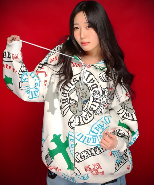 GALFYパーカー GALFY】GALPEE ゴーストZIPパーカー 151029 ガルフィー トップス