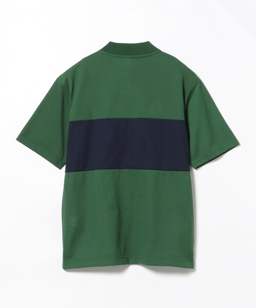 LACOSTE/ラコステ ゴルフ モックネックシャツ【ネイビー/L】美品！ LACOSTE ラコステ 5分袖 モックネック サマーニット Tシャツ