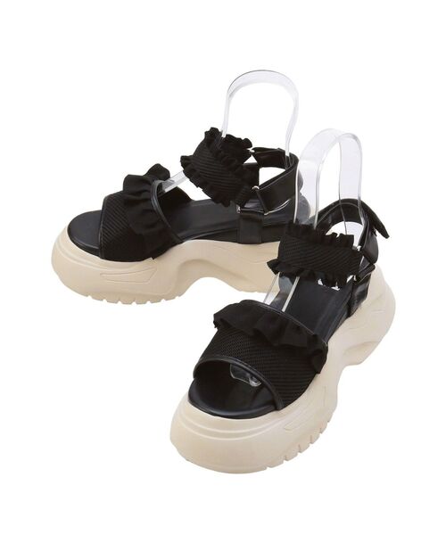 merry jenny（メリージェニー） サンダル フリルメッシュスニーカー