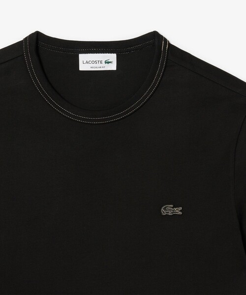 【LACOSTE】ラコステ 配色ステッチTシャツ ラコステ LACOSTE 配色ステッチTシャツ （ブラック