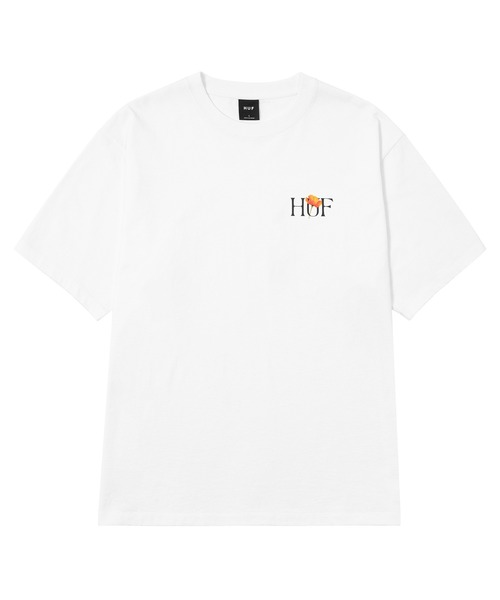 HUF(ハフ)バックプリント ワンポイント Tシャツ　半袖 HUF ハフ 半袖 Tシャツ メンズ レディース ティーシャツ バック