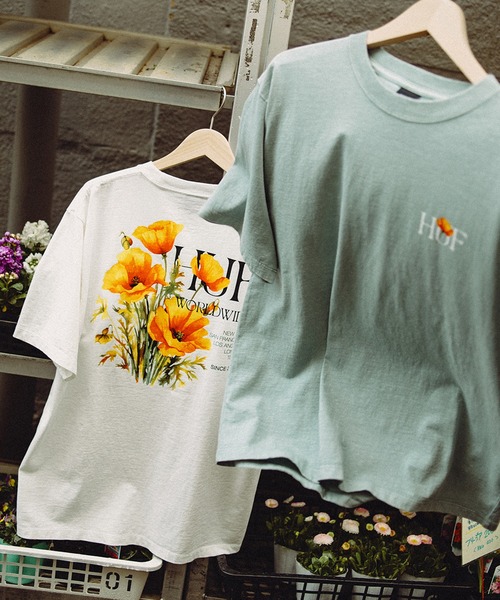 HUF tシャツ POPPY TEE / ハフ プリント Tシャツ 半袖 メンズ